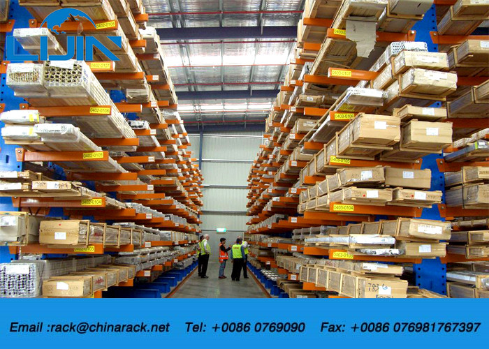 Heavy Duty Cantilever Storage Racks Systems Muti Layers Powder Coated