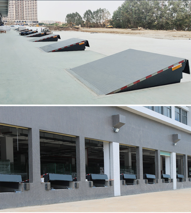 8000kg-20000kg Hydraulic Dock Leveler Loading Dock Ramps For Forklift