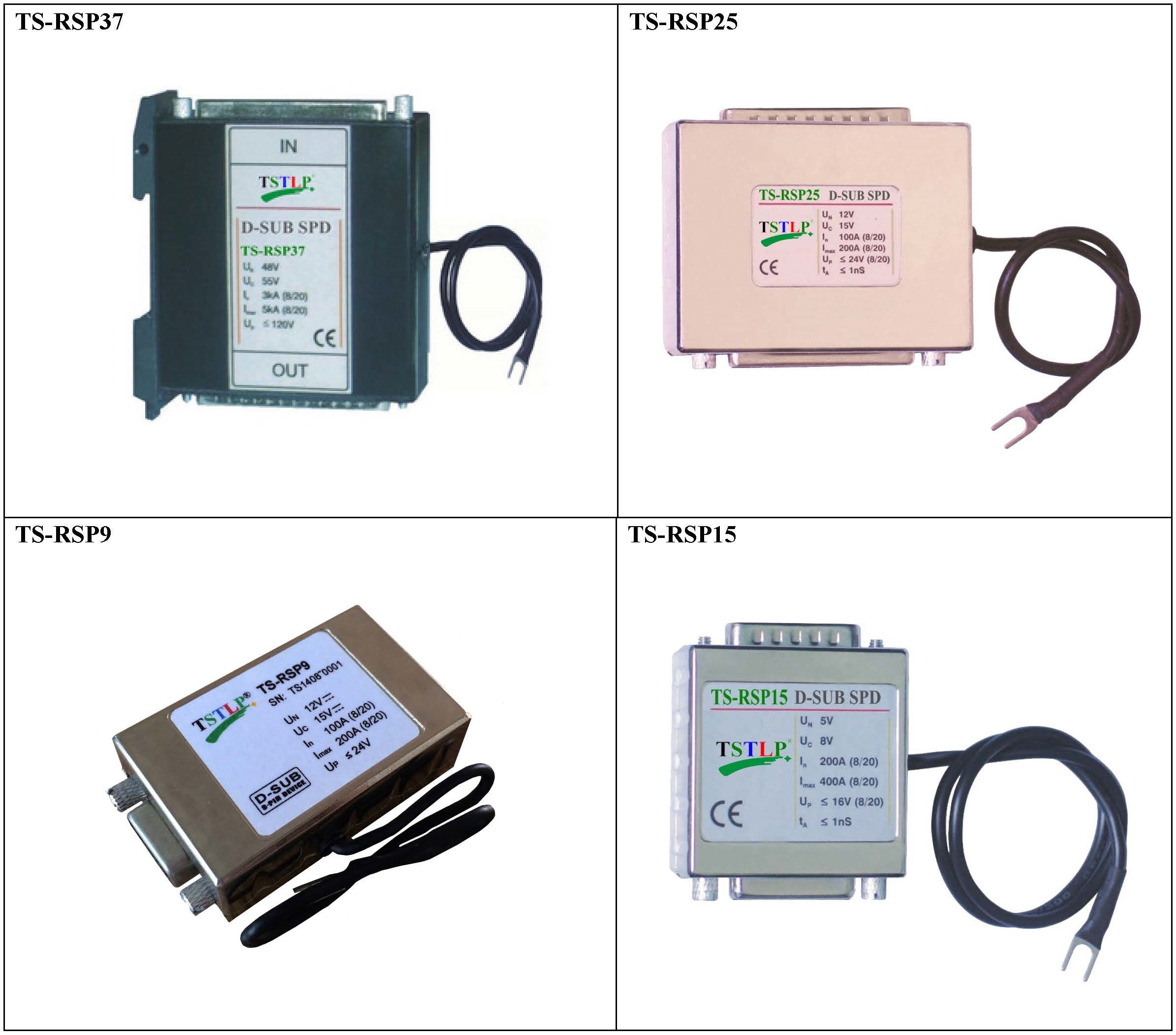 25/37 Pins RS422 / RS485 / RS232 Voltage Surge Suppressor For High Speed Transmission