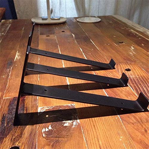 Matte Black Steel Heavy Duty"L" Corner Brace Joint Angle Bracket Shelf Bracket Wall Hanging with Screws