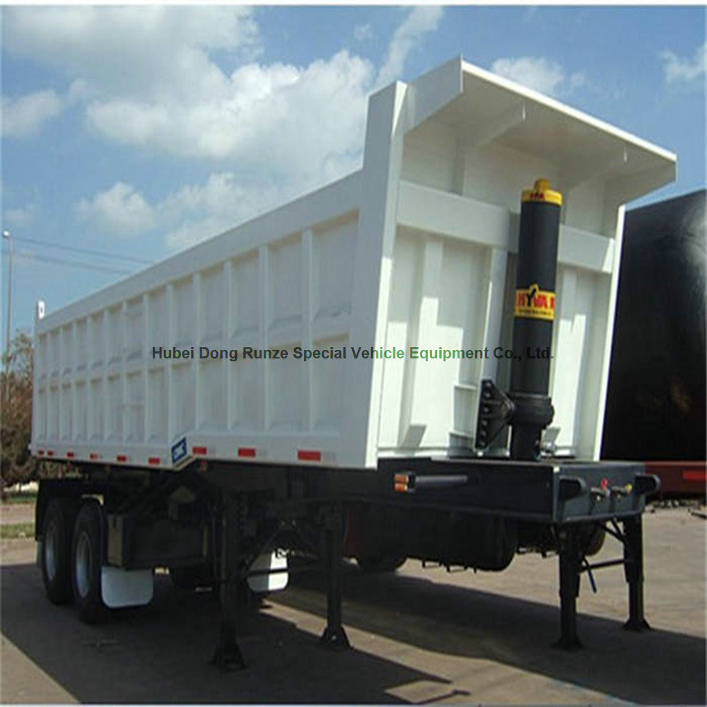 2 axles 3 Axles Hydraulic Rear Dump Semi Trailer 30 ton 60 ton U shape