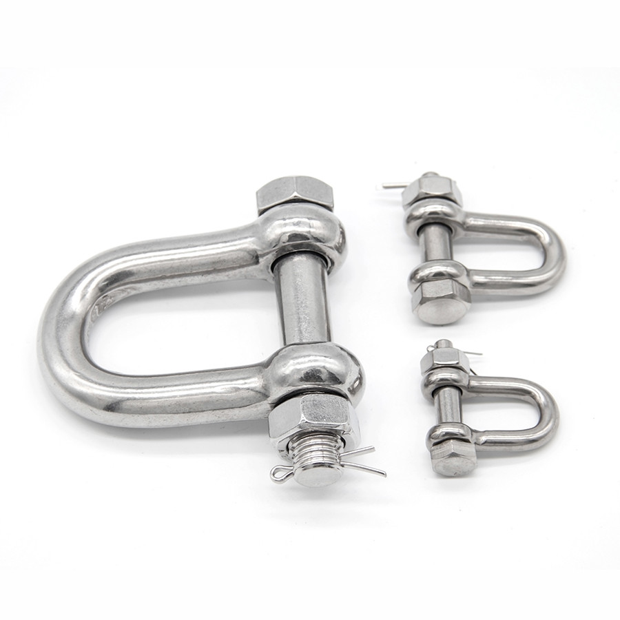 Hardware American Stainless Steel D-type Shackle With Safety Pin