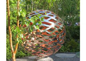 Buy cheap 150 Diameter Stainless Steel Ball Sculpture Polished Metal Hollow Sphere For Garden product