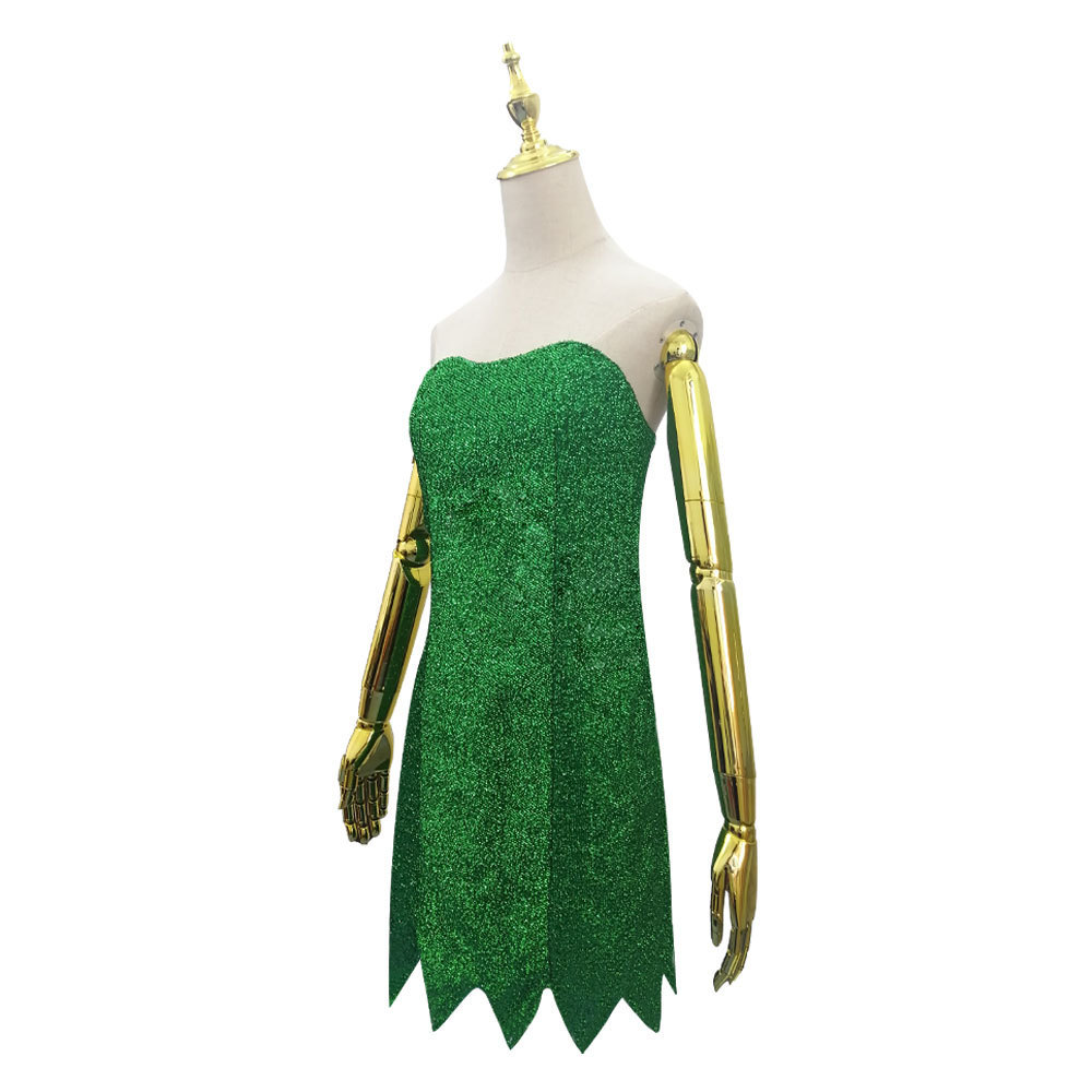 Adults Halloween Tinker Bell Fairy Dress Cosplay Costume With Wig
