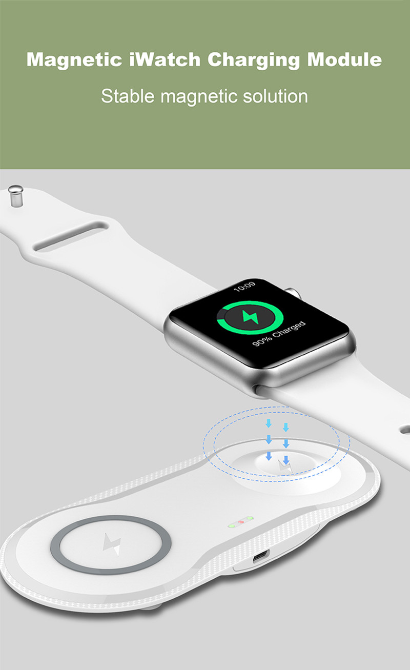 Apple Watch Qi inductive Wireless Charger , Fast Charging Wireless Charging Pad