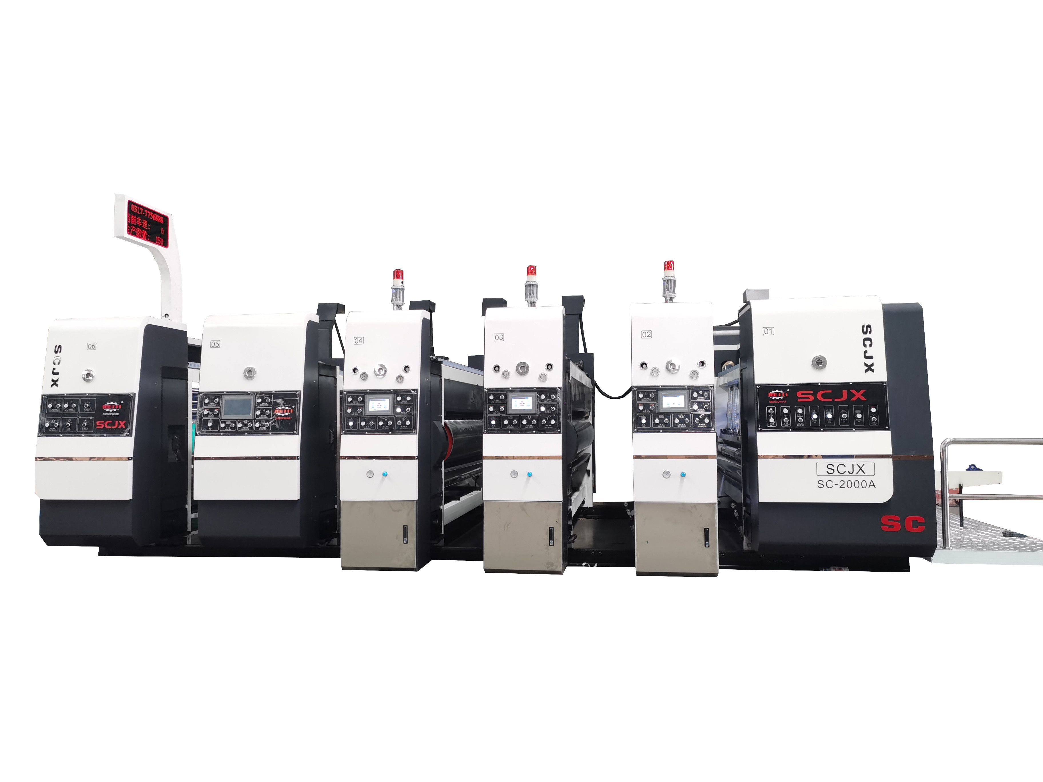Automatic 100m/Min Flexo Box Machine For 1-6 Colors