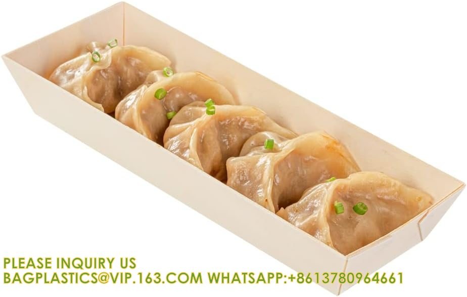 14 Ounce Compostable Food Containers, Square Wooden Bento Boxes Flare, Grease Resistant, Natural Poplar To Go Boxe