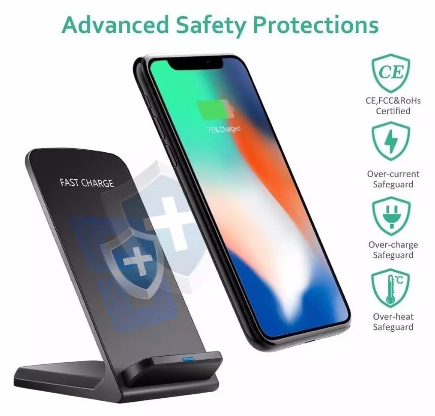 12W 5W 15W QI Standard Wireless Phone Charging Stand OEM accepted