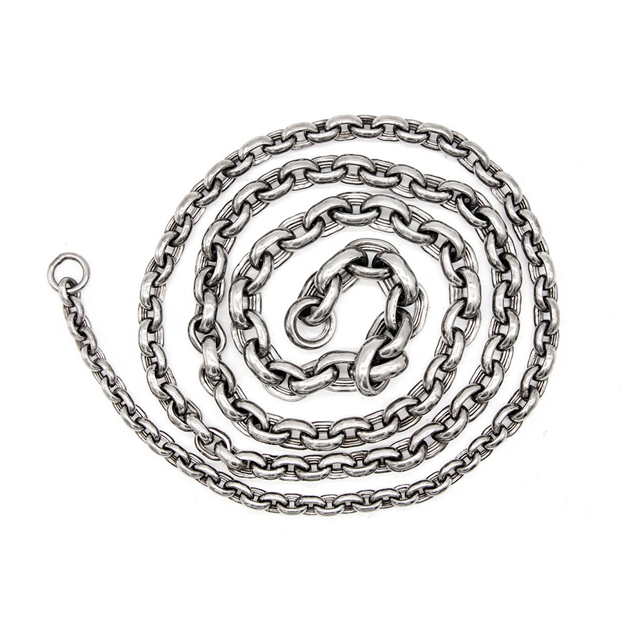 Silver Stainless Steel Link Chain Corrosion Resistance Rust Resistance