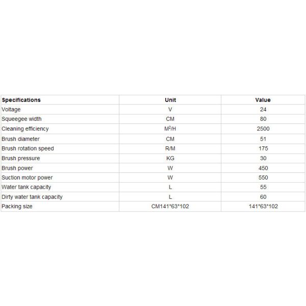 YSVC-3600 Wet Floor Cleaning Robot - Technical specifications and performance data