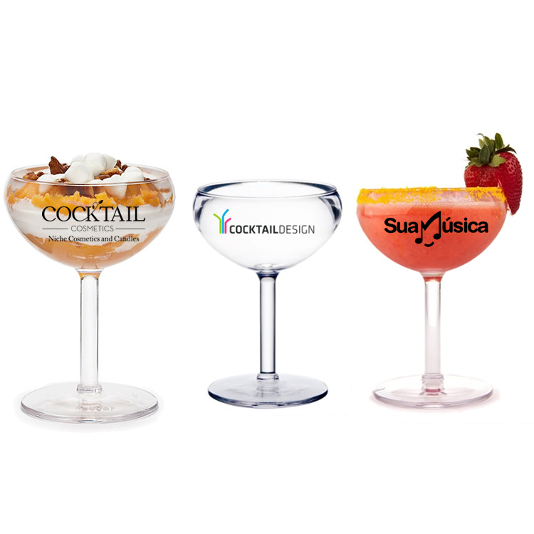 Food Grade Plastic Martini Glasses 14oz 400ml Margarita Plastic Coupe Glasses