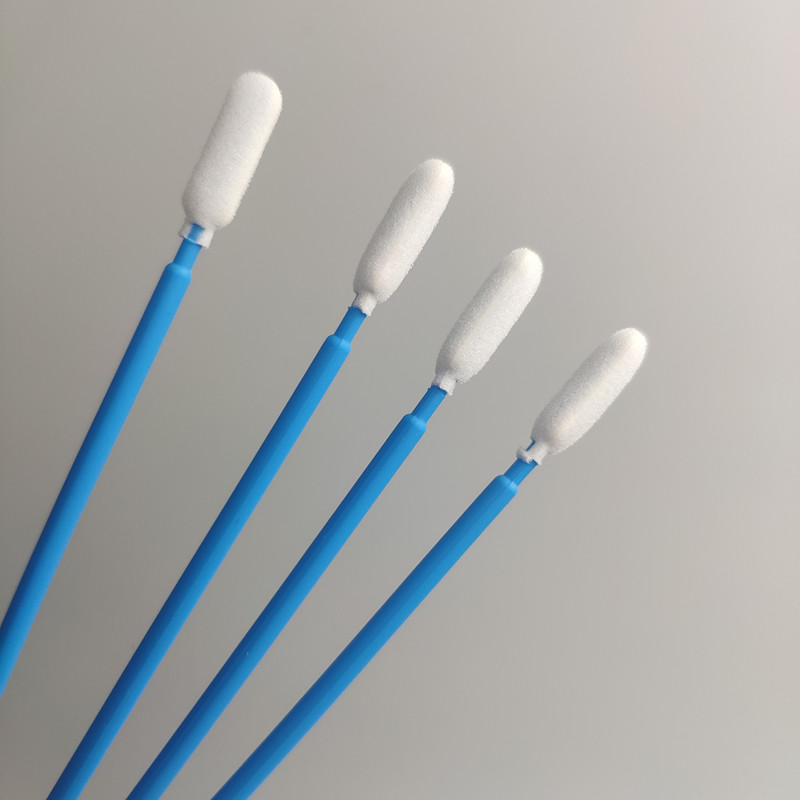 Blue Handle Foam Cleaning Swabs Jewelry Fine Powders Remove