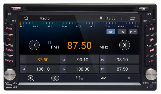 Ouchuangbo Pure Android 4.4 GPS Navigation for Universal Car DVD Multimedia Kit 3G Wifi Bluetooth OCB-2812C