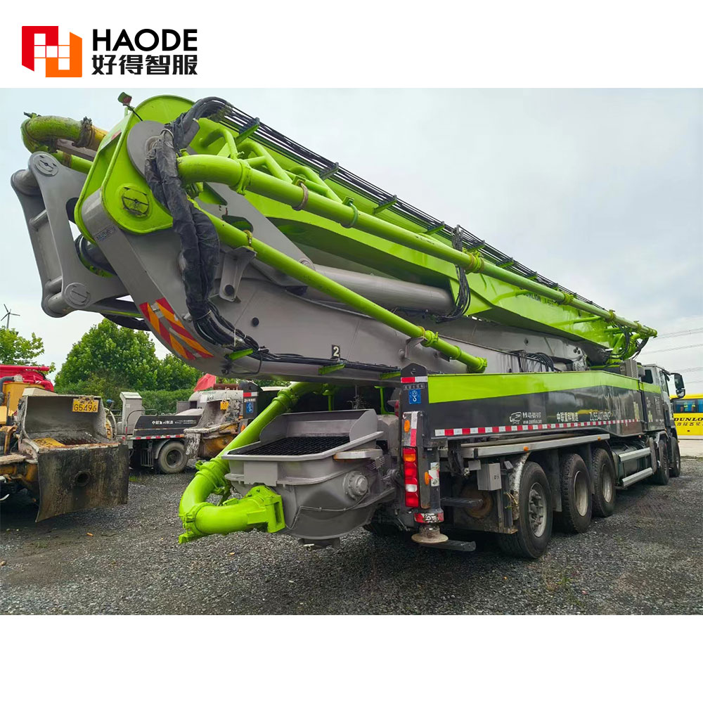 HAODE ZLJ5550THBKF 70X-6RZ Used Zoomlion Equipment 67m Boom Petrol-Electric Hybrid Pump Truck