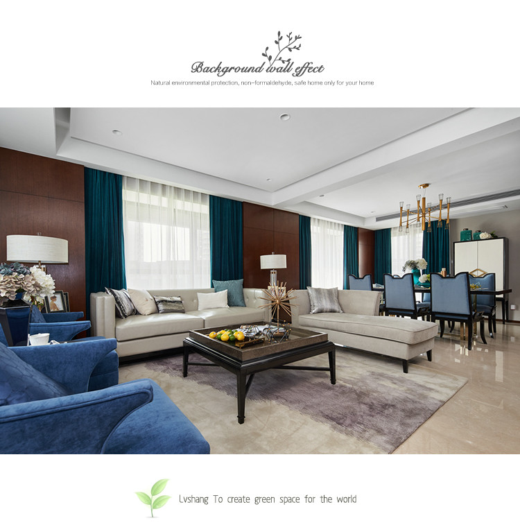 PVC Integrated Wall Panel Eco-friendly Indoor Background Wall