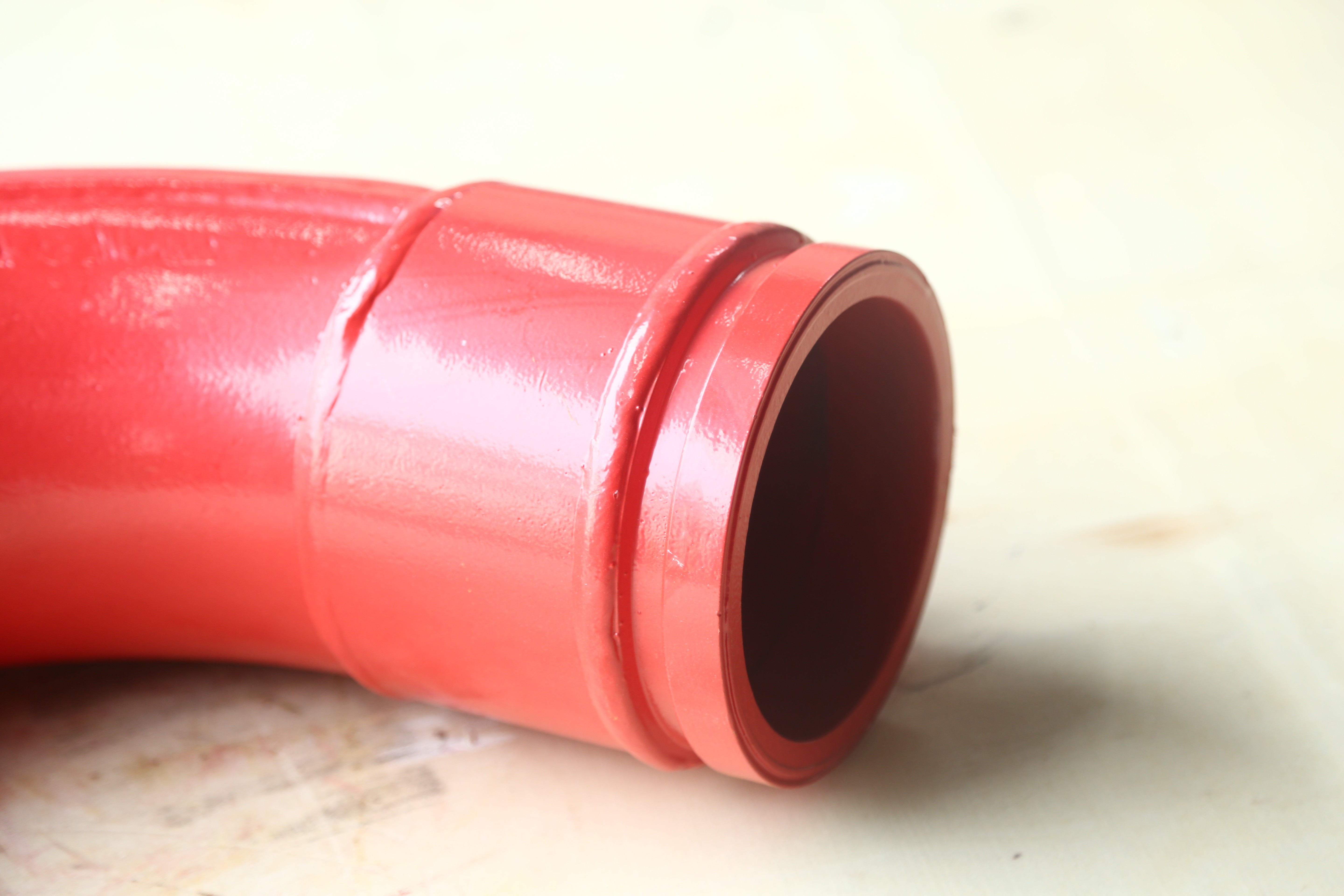 Red Orange White Color elbow Pipe 125*R275-90+80 for concrete pump truck
