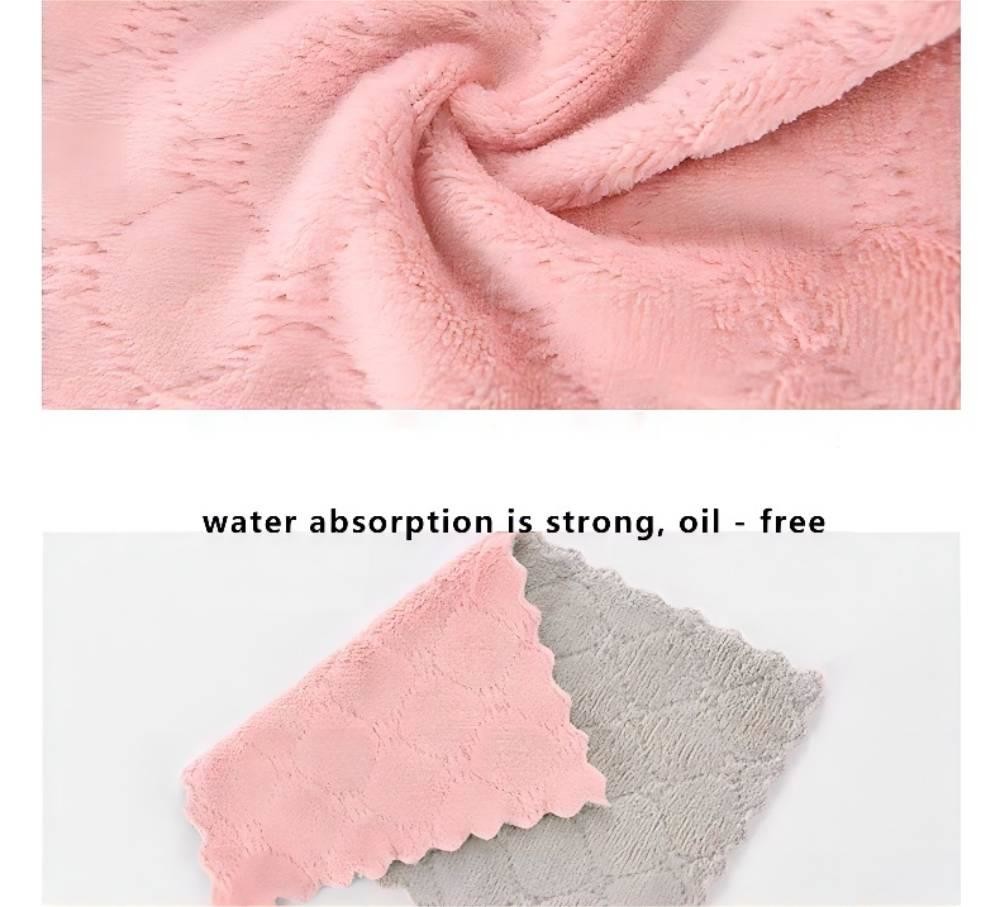 Dishcloths Absorbent Coral Velvet Dishtowels Oil Washable Kitchen Cloth Dish