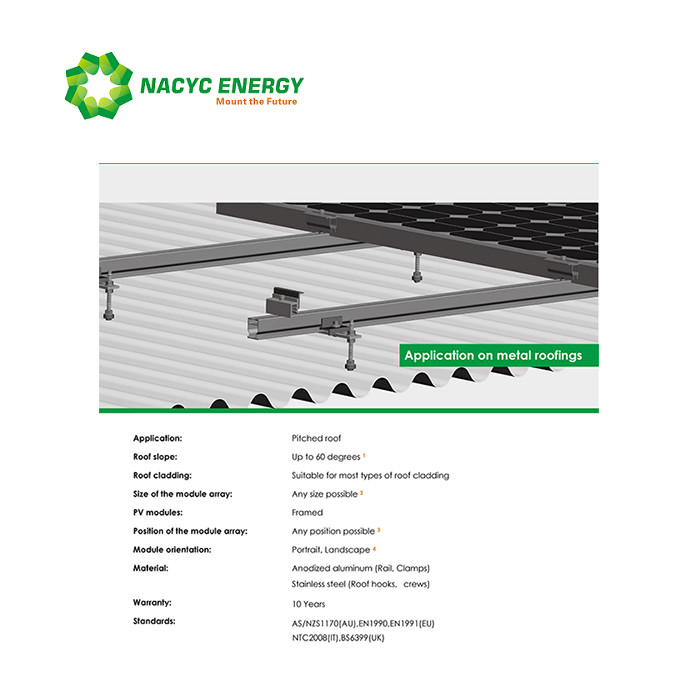 Sun Tracking Solar Solar Mounting Structure Metal Stainless Steel Roof Solar Panel Wall Mounting Brackets