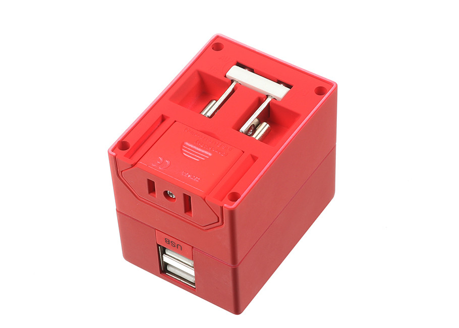 5V 2.4A AU UK US EU AC Surge Travel Plug Adapter , All In One World Travel Adapter
