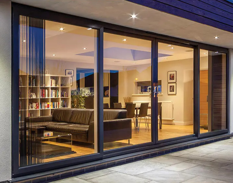 High Energy Efficiency Aluminum Double Glass Lift And Sliding Doors With 10 Sealing Layers