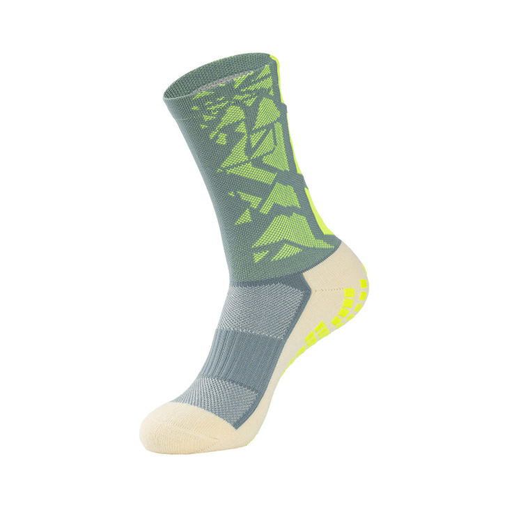 Spring Thick Padded Football Custom Anti-slip Crew Football Socks Grip Weaving Method
