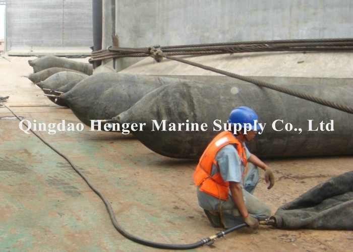 Black Inflatable Marine Airbags Customized Size CCS BV Certification