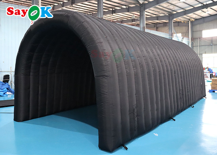 210D Oxford Black Inflatable Tunnel Tent Multi Function For Activities Exhibitions