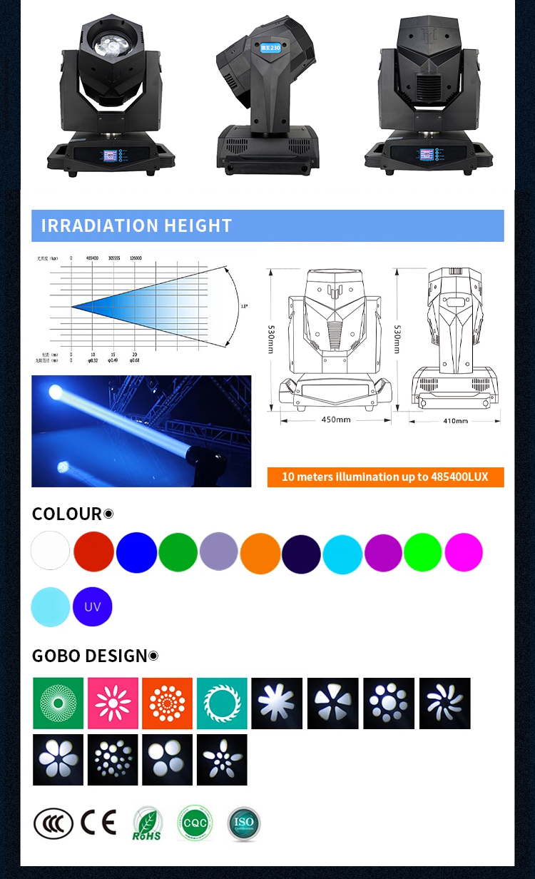 8 16 24 Prism Moving Head Spot Light Emitting 14 Colors White for Club Wedding Events