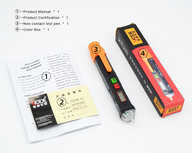 Non-contact AC Voltage Detector meter LCD Display NCV Sensitivity Alarm Electric Circuit Breaker Finder Pencil Tester