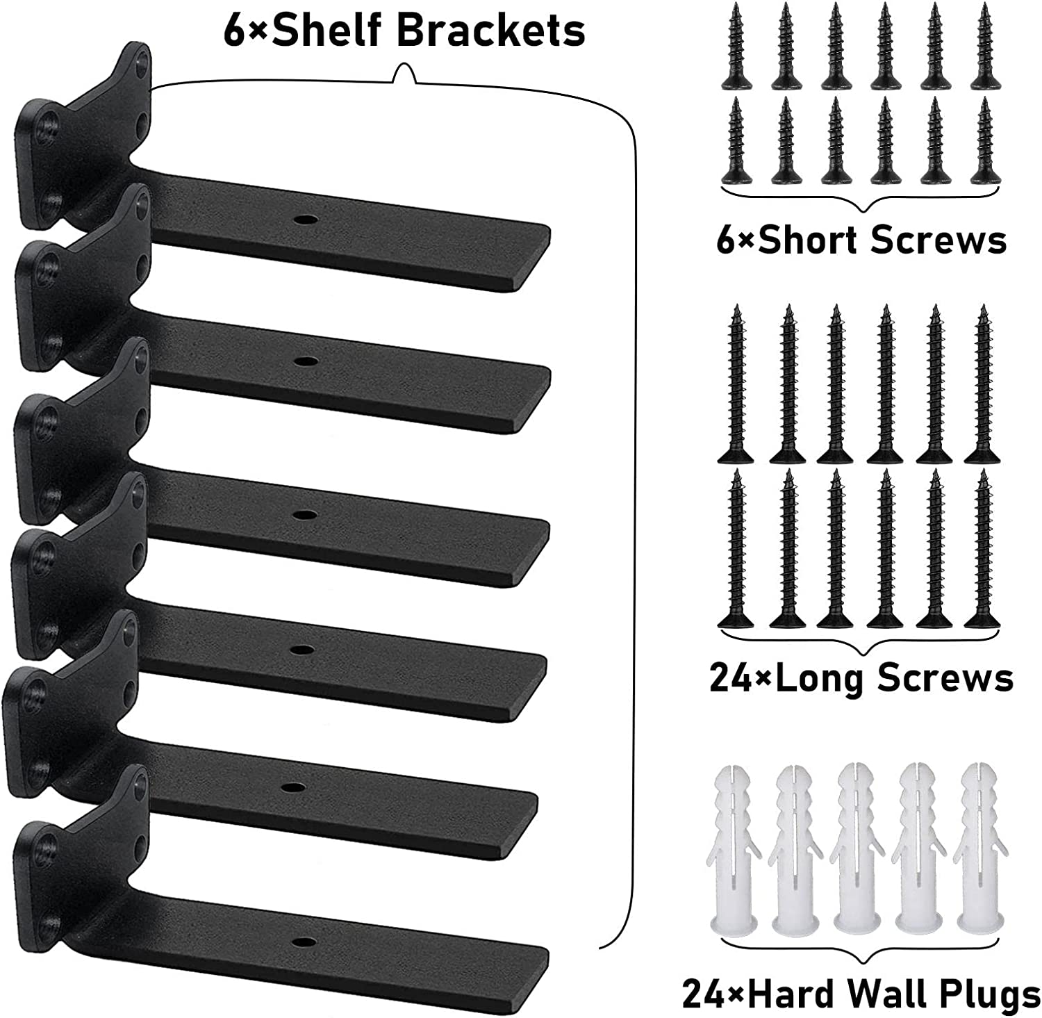 DIY Floating Shelf Wall Mount Bracket for 1/5 inch Thick Heavy Duty Functionality