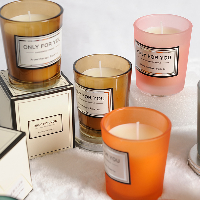 Tapered Jar Soy Wax Candles , smokeless scented candles 80mm Size