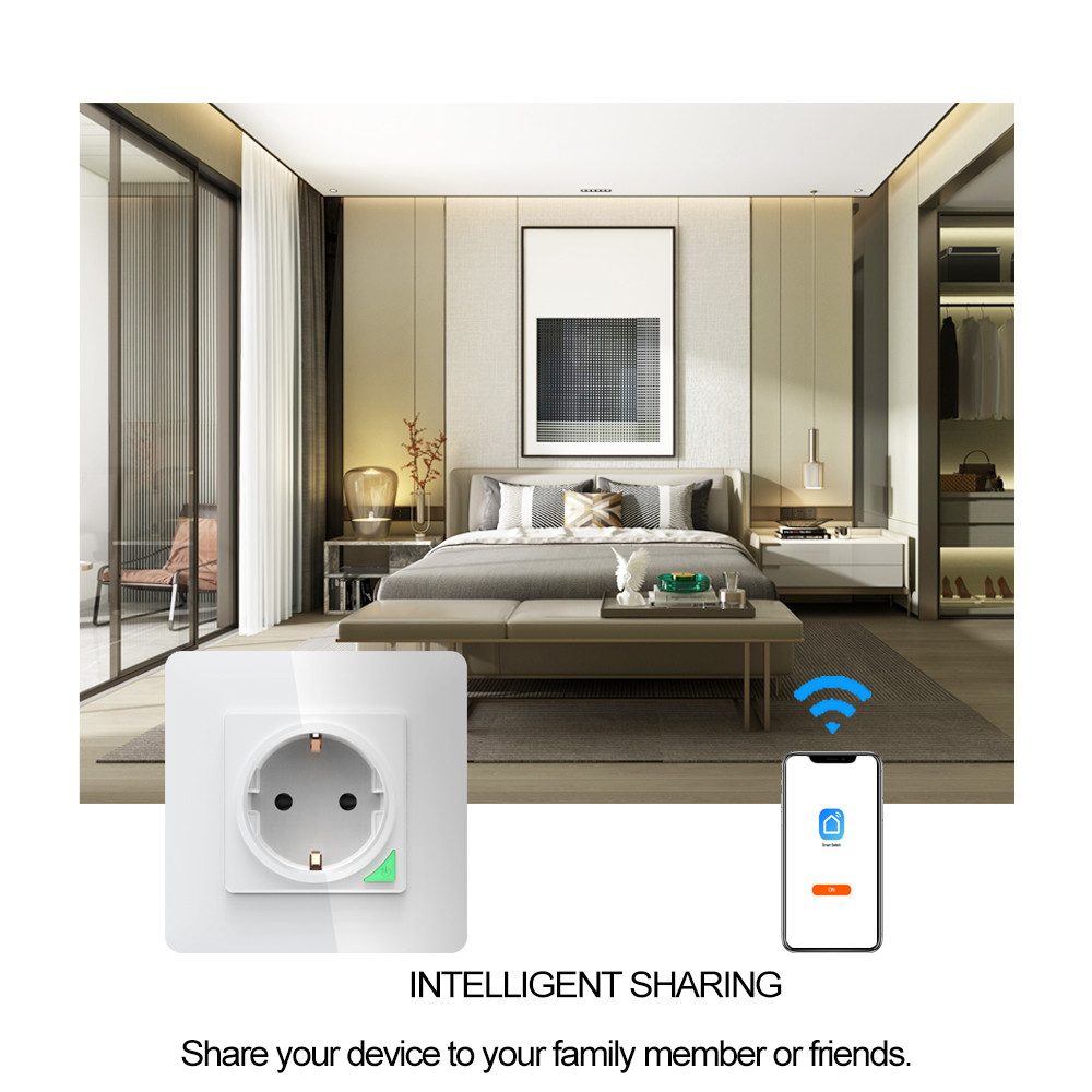 100-240V EU StandardSmart Wifi Socket Plug Support Amazon Alexa Google Home Smart Plug