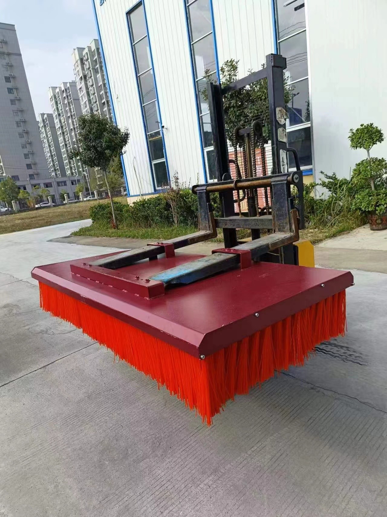 Customizable Floor Forklift Brush Sweeper Forklift Road Cleaning Sweeper Brush Attachment