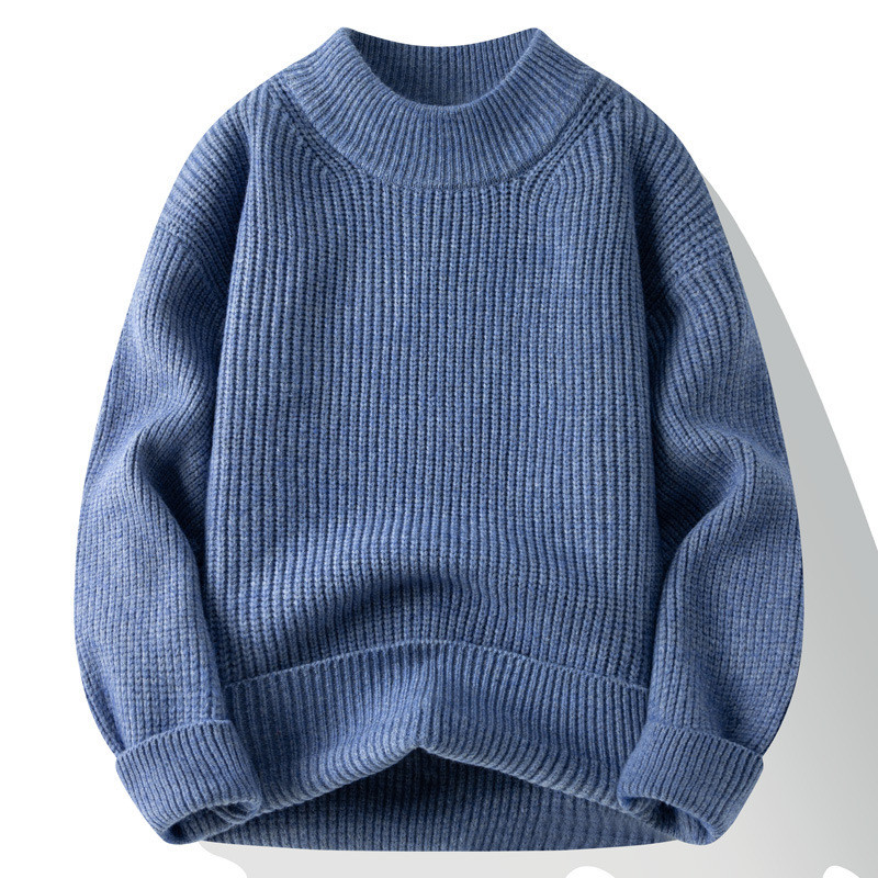 Stylish Men s Pullover Sweaters with Ribbed Hem Style from for Benefit Loose wired round neck sweater knit top