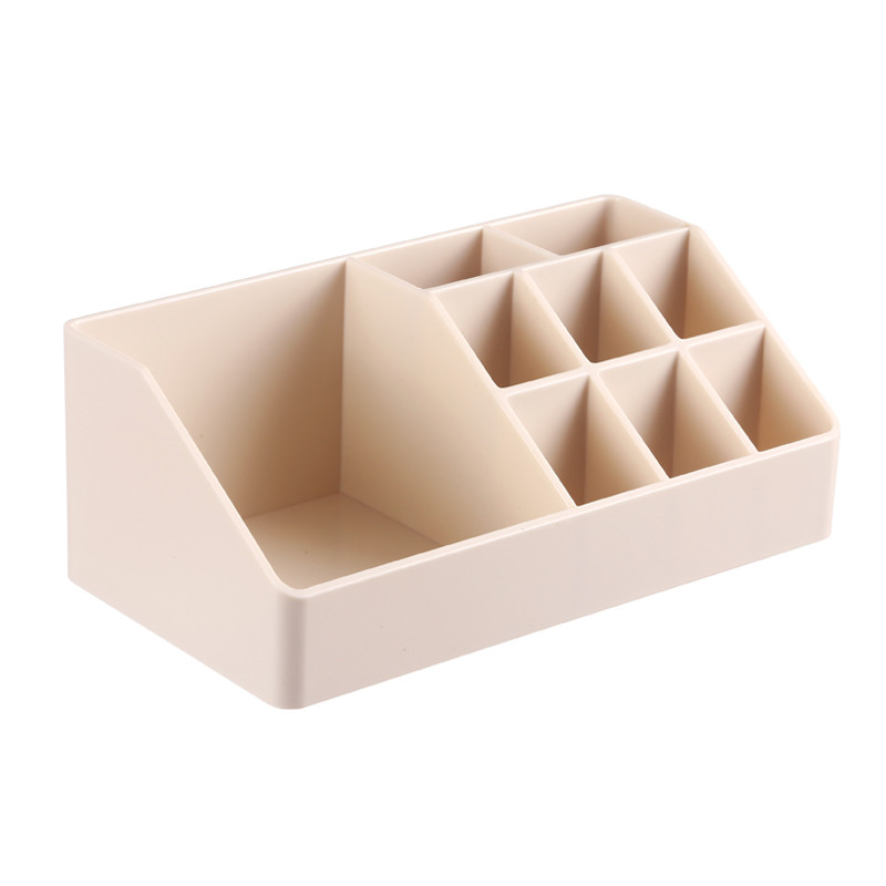 Simple Trapezoidal Plastic Makeup Organizer Box Office Table Finishing