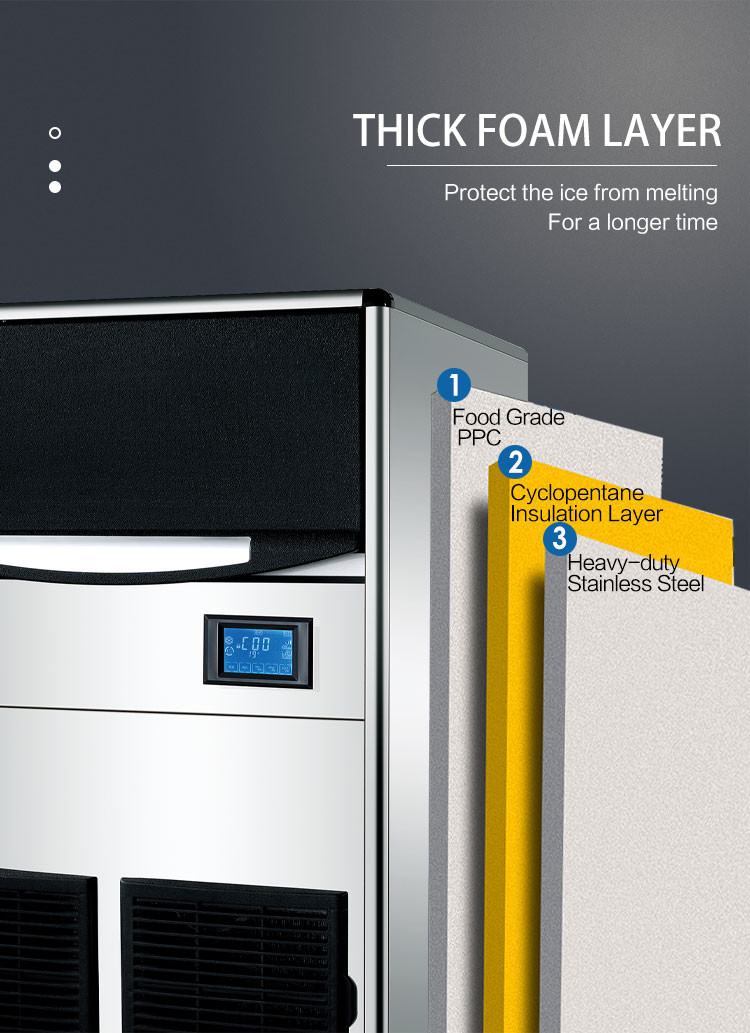 Commercial Automatic Ice Machine 120kg 110-220v Nugget Ice Cube Maker