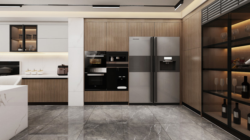 Extra Large Countertop White Kitchen Cabinet Good Elegance And Functionality