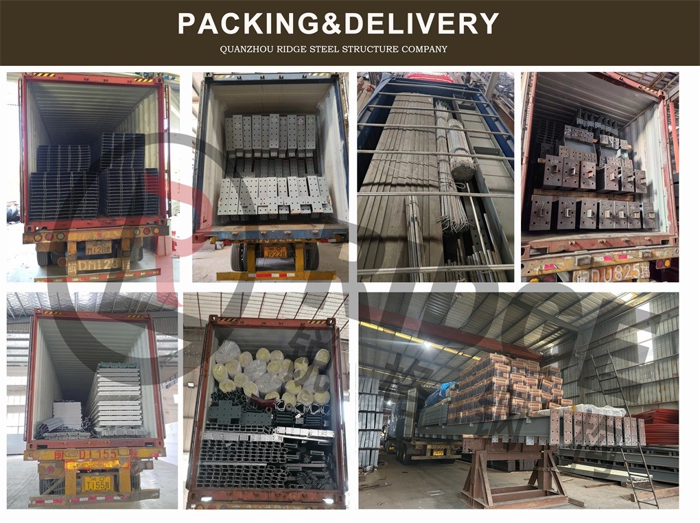 custom gold galvanized light building Prefabricated large span Steel Structural Design