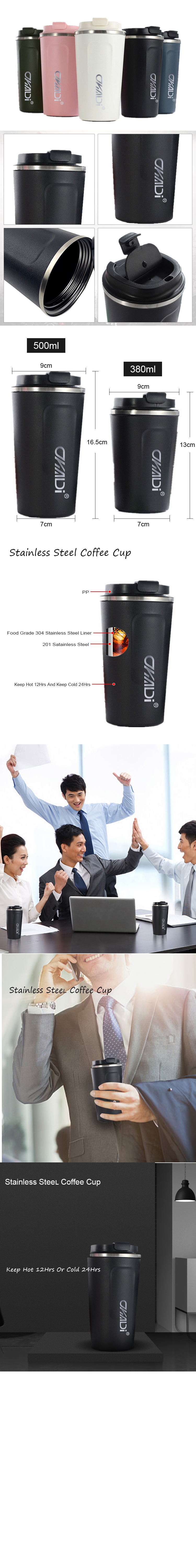Factory Wholesale Stainless Steel Vacuum Flask Travel Tumbler Thermos Coffee Tea Mugs