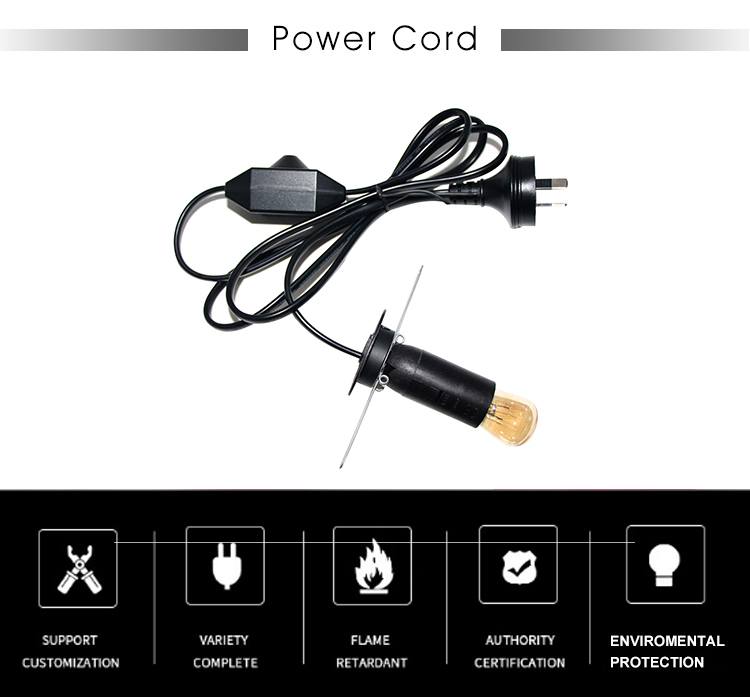 SAA Power Cord With 303 on off Switch and E14 E12 Socket for Salt Lamp