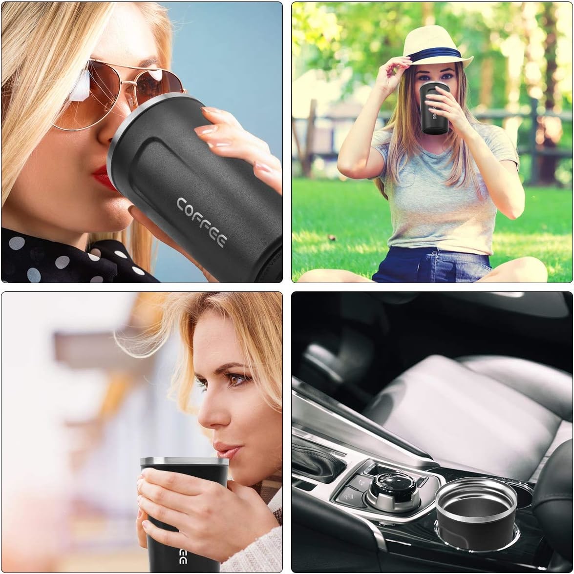 Custom 480ml 580ml Leak Proof Thermal Travel Mug Coffee Mug With Straw