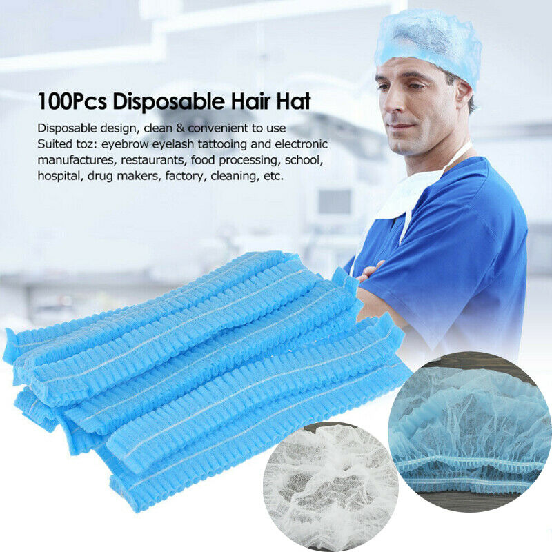 S&J Disposable non woven PP medical bouffant clip cap / non woven nurse caps