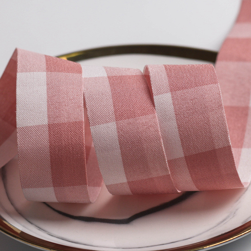 Black And White Checkered Wired Ribbon 7mm-40mm Polyester Ribbon Roll