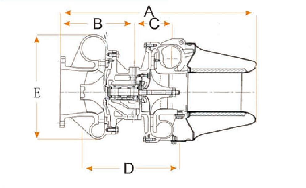 IHI/MAN Martine Turbocharger RH Series Turbo Housing One Hole for Ship Diesel Engine
