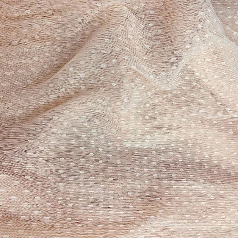 145cm Wedding Dress Mesh Crepe Woven Fabric Dot Tulle Style 50-90gsm