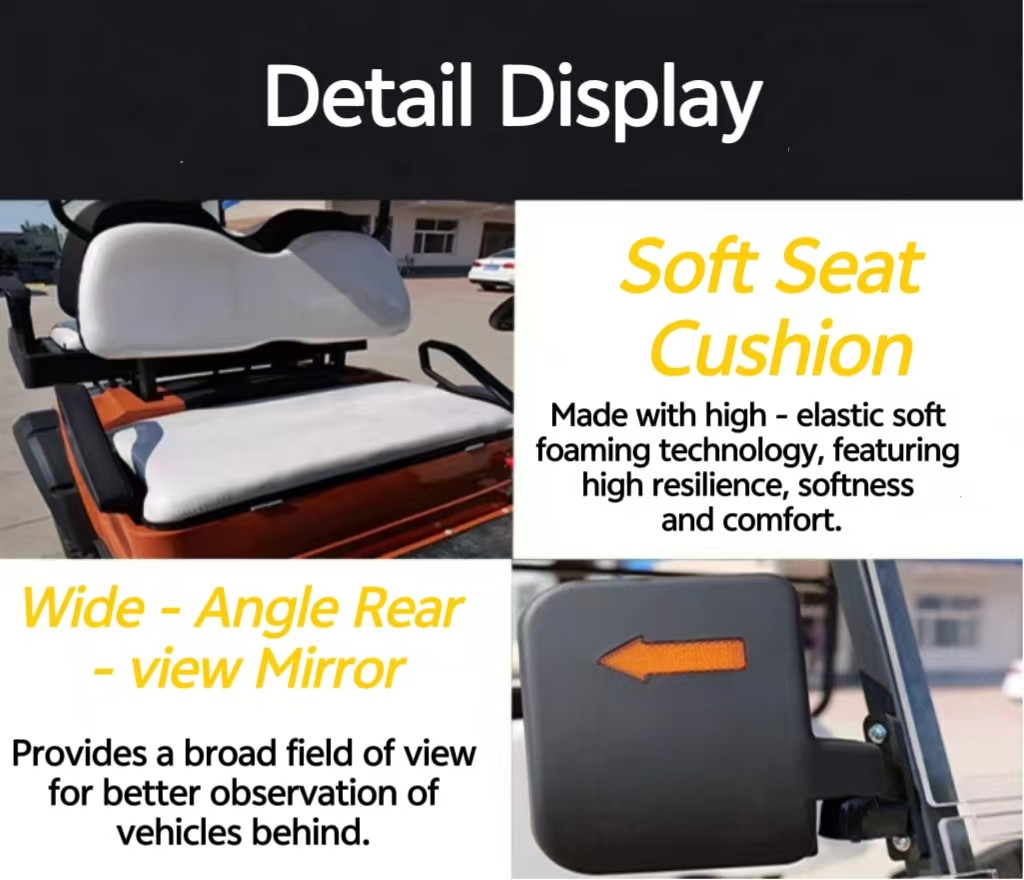 Hot Sale 6 Seats Electric Lifted Golf Cart with Lead-acid Battery