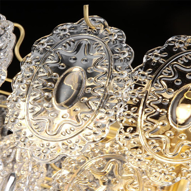 Modern LED Glass Gold Chandeliers Pendant Lights For End Indoor Lighting Needs