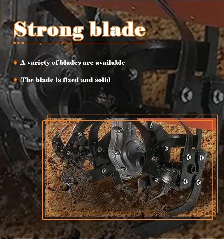 Simple Operation Mini Tractor Cultivator Solid Blade Rotary Cultivator Tractor
