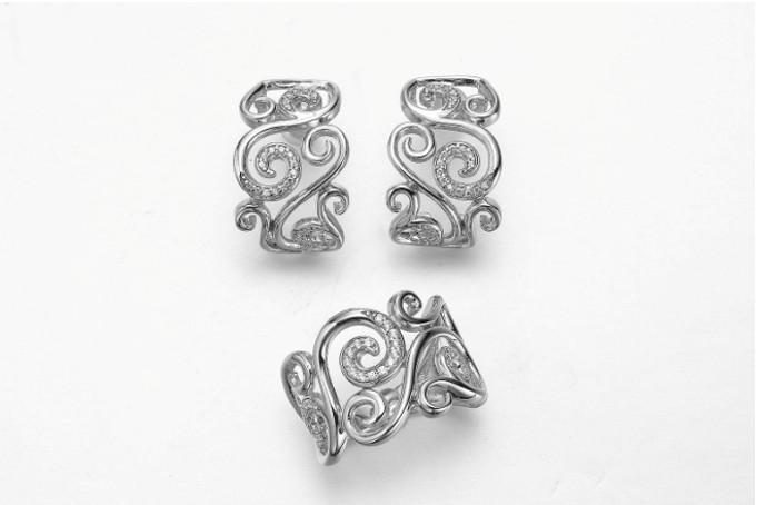 Kate Spade Silver 925 Jewelry Set 6.21g 925 Sterling Silver Stud Earrings