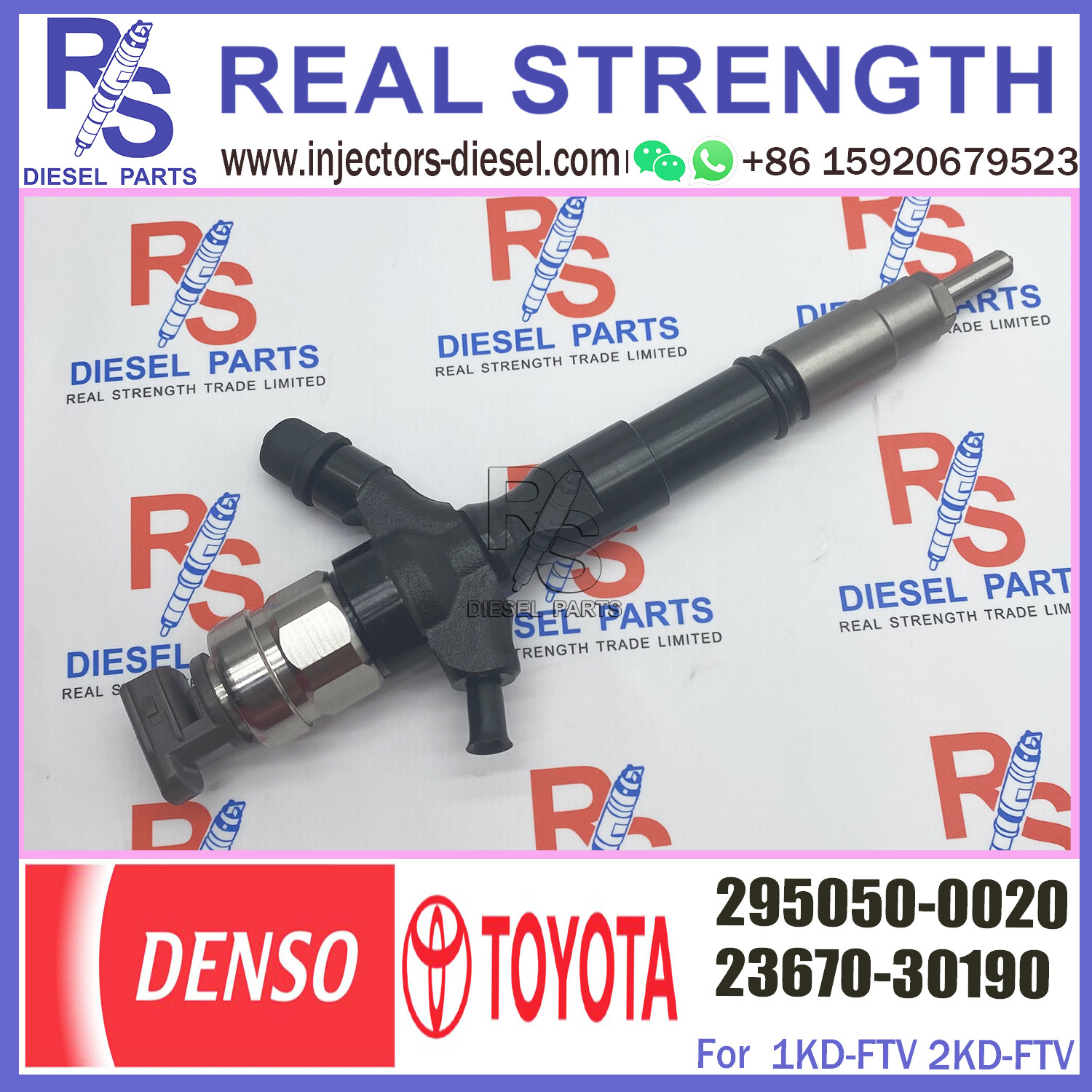 Diesel Fuel Common Rail Injector 295050-0020 For Toyota 1KD 2KD 23670-30190 23670-0020